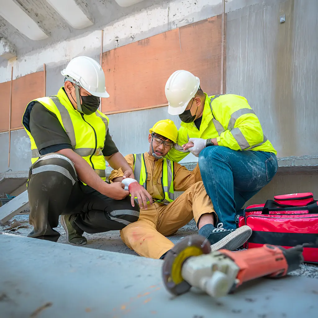Construction workers learn OSHA focus four caught-in and between hazard recognition and prevention for workplace safety