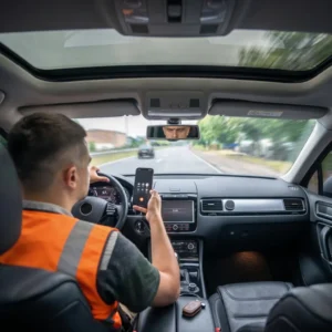 Comprehensive distracted driving safety training for workers and workplace for workplace compliance procedures
